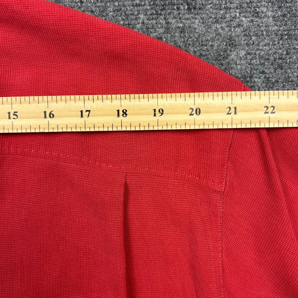 Tommy Bahama Silk Shirt Mens XL Red Button Up Textured Camp Tropical Pineapple - Picture 7 of 10